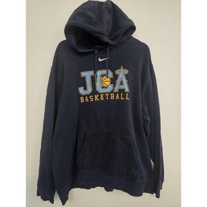 Nike‎ Blue Center Swoosh Y2K Hoodie Pullover JCA Basketball Sweatshirt Mens 2XL